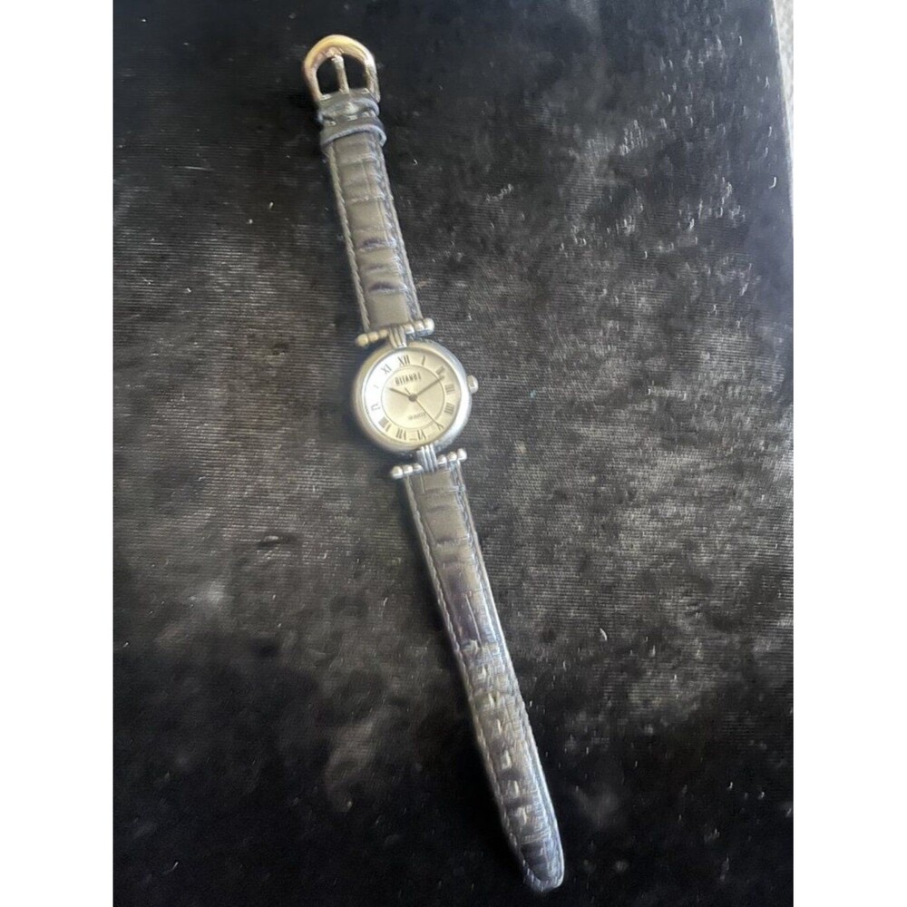 Vintage Gitano Womens Watch Roman Numerals Leather Strap